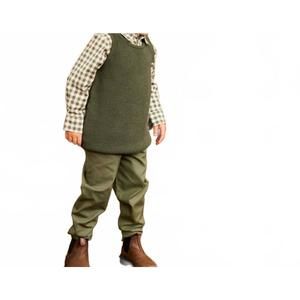 NEW NATURE BABY boy's merino knit vest in thyme chunky